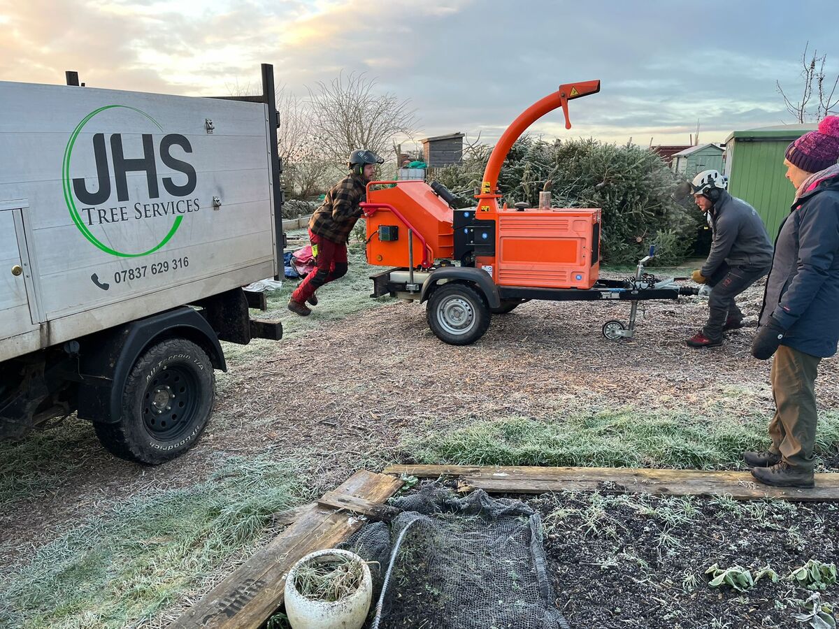 Shredder being readied.